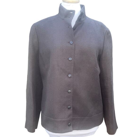 Lafayette 148 New York Brown Linen/Cotton Blend Blazer - Picture 1 of 15
